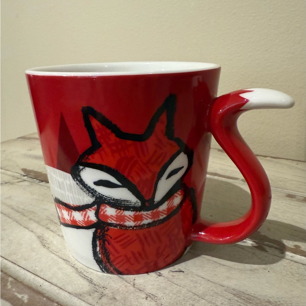 Starbucks 2016 12 oz. Ceramic Mug Red Fox Jackal Winter